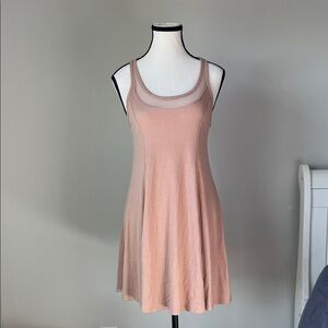 Forever 21 Pink Ribbed Knit Sleeveless Dress